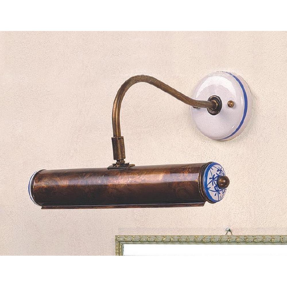 mosadzna keramicka obrazova lampa mestsky mediteran vidiecky styl renovacia chata provence vidiecka modra malovana vzorovana patinovana stara.jpg